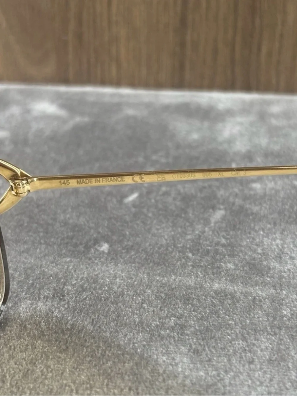 Cartier CT0330S 005 Rimless Gold Brown Gradient Sunglasses 59-19-145 w/ Case